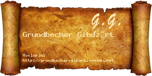 Grundbecher Gibárt névjegykártya